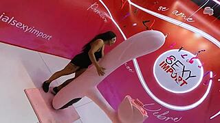 Blonde Brazilian Milf Bounces on Giant Cock at Intimi Expo Event