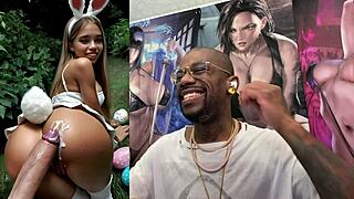 I'm the big-tit blonde barista slut in bunny cosplay craving face and ass cumshots