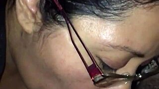 Cute BBW Latina Ex Sucks Monster White Cock Hungrily