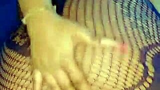 Big ass ebony spreads cheeks for deep anal fingering gape.