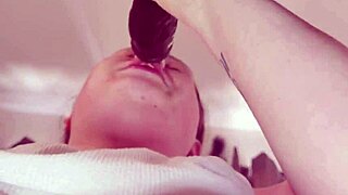bbw chubby stepsis gives sloppy deepthroat blowjob then facial cumshot pov