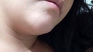 Chubby Brazilian Rocks Dildo Front and Back to Orgasm