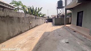 lekki girl meets boy homeward, ends bent over screaming wet