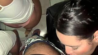 brazilian swingers fuck two big ass brunettes doggy in swing house gaps and suck cocks