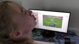 Blonde Teen Slut Learns Deepthroat on Monster Cock Till Facial Cumshot