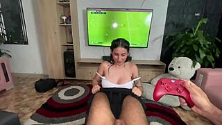 POV Latina Begs BF Quit Games Destroy Her Ass Anally