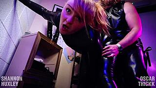 Your Wife's Latex Catsuit Whore Takes My Cock While Hubby Watches in Humiliation