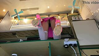 omg super cute stepdaughter's upskirt hidden cam at work shows her wet pussy!