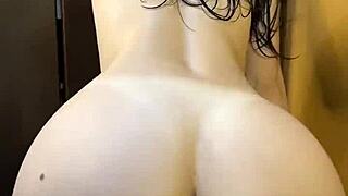 Big Ass College Coed Fresh From Shower Bent Over Doggystyle Riding