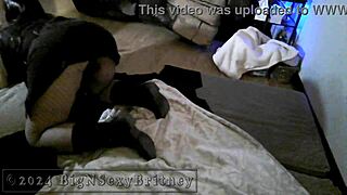 big sexy goth britney chokes on huge cock deepthroat gagging cum facial preview!