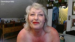 Dawnskye1962's Panty Parade Teases Big Tits Orgasm