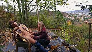 petite gina gerson blonde deepthroats and doggystyles outdoor behind scenes