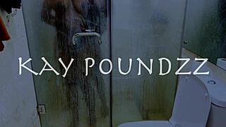 amateur couple bends over in shower for big black cock deepthroat doggystyle homemade pounding