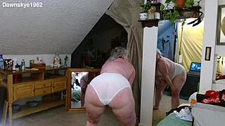 Dawnskye1962's Panty Parade Teases Big Tits Orgasm