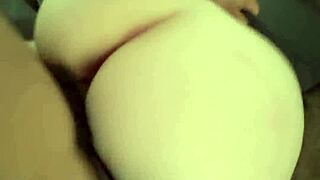 She twirls her huge ebony ass before bending over for interracial creampie pounding from pov.