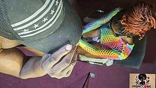Juicy ebony babe flashes bubble butt then gets plowed deep by thick African BBC up close