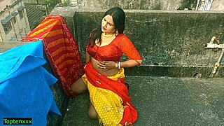 bengali milf bhabhi rides innocent teen boy's big cock outdoors to wild orgasm finale