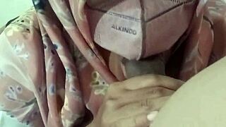 Tante Riani Sucks And Enjoys Small Cock Deep In Her Chubby Asian Mouth.