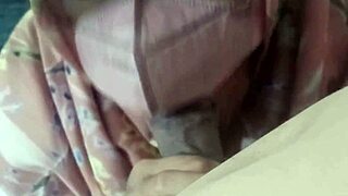 Tante Riani Sucks And Enjoys Small Cock Deep In Her Chubby Asian Mouth.