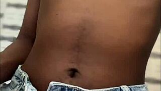 skinny ebony teen domme makes him worship her ass and pay up