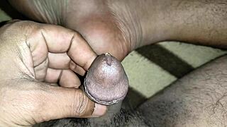 Wife's Tight Ass Takes Full Anal Penetration in Bedroom Closeup