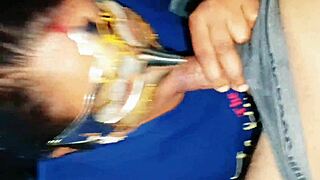 Chubby bhabhi GAGS on huge cock then SWALLOWS massive cumshot mouthful