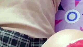 Conalep Uniform Slut Chokes on Classmate's Cum After Rough School Fuck