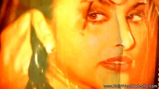 indian beauty indulges in sensual cleansing ritual