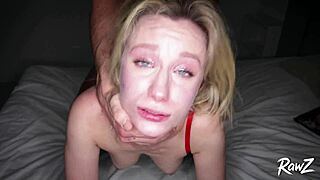 she drips cum after rough college pounding in doggy cowgirl and missionary