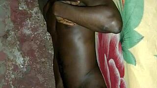 African Black Man Teases with Solo Bedroom Moves and Hidden Talents