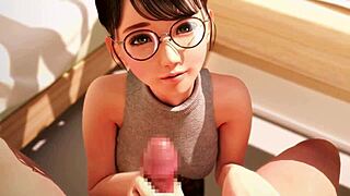 Petite Japanese Amelialtie Delivers Teasing Handjob in Close POV Part 3