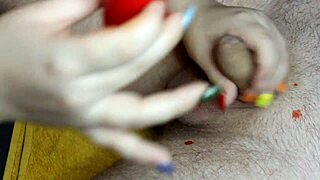 Why isn't this big cock getting hot wax punishment in the garage?