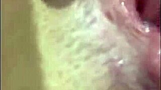 Blonde teen masturbates her creampied pussy closeup after doggy