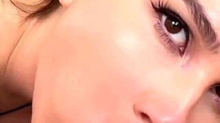 petite brunette big tits juicy sloppy blowjob tittyfuck big dick pov gym