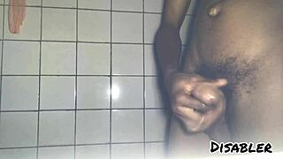 Hardcore Bathroom Cock Stroke