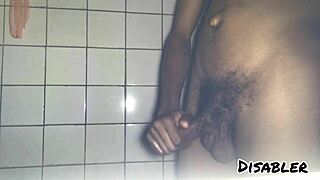 Hardcore Bathroom Cock Stroke
