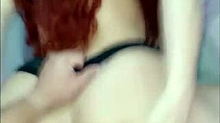 curly redhead pawg spreads wet pussy in sheer lingerie for raw doggystyle pounding pov 😈🍑
