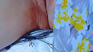 Young Latina Teen Shaved Pussy Masturbates with Glass Dildo After Beach Day in Homemade Video