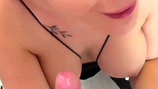 petite brunette big tits juicy sloppy blowjob tittyfuck big dick pov gym