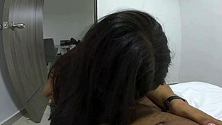 girl with glasses finally gets her jerk mate fix his dick hits perfect