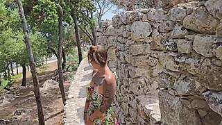 damn, fucking in european castle with damiana flowers ripped clothes!