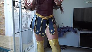 pregnant latina roleplay slut begs bodybuilder to breed her quick before saving world cowgirl style