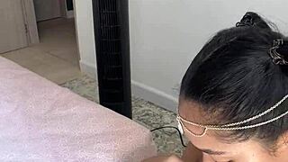 bbw ebony sucks neighbor's huge cock to spark jealousy flames