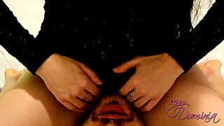 Femdom Brunette Facesits and Dominates Couple Hard!