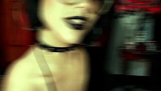 can this skinny goth slut deepthroat extreme while teasing in heels and lingerie cosplay?