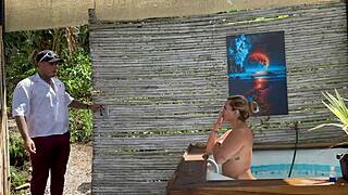 lost colombian milf with big tits begs for forest cock pounding
