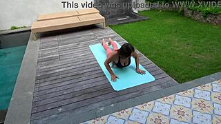 A guy with HUGE DICK FUCKED his stepsister after YOGA while parents away