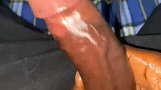 Hung teen blasts massive cumload covering everything after rough solo play