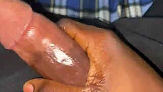 Hung teen blasts massive cumload covering everything after rough solo play