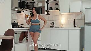 big ass curvy cougar milf bent over taking stepsons friend's monster cock doggystyle rough till creampie